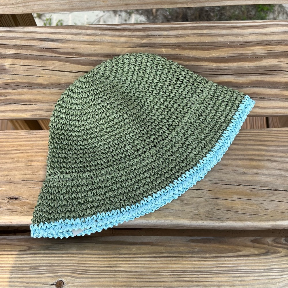 BP. Woven Hat in Blue and Green